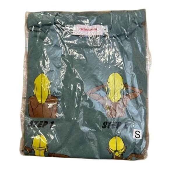 Reckin' Crew Durag Tutorial Tee in Atlantic Green - Picture 2 of 3